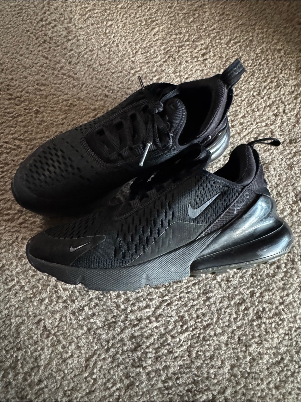 Nike Black Mesh Air Max 270-Style Sneakers